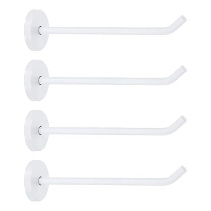 uxcell 4Pcs 5.7 Inch Coat Hooks, Stainless Steel Long Nose Wall Mount Hook, Robe Towel Hangers with Screws for Livingroom Bathroom Closets and Wardrobe, White - color: White, size: 5.7 Inch