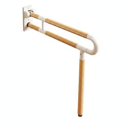 Almencla Folding Toilet Support Toilet Handrail Grab Bar Rail with Flip Up Hinged Design Aluminum Structure with Non Slip Coating Suitable for Elderly Injury Toilet, 70CM - size: 70CM