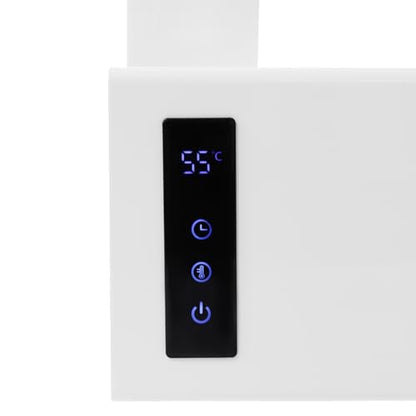 Wall-Mounted Electric Towel Heater, 18" W × 30" H Heated Towel Rack with Smart LED Control, Towel Warmer with Built-in Timer & Temperature for Bathroom (White) - color: White