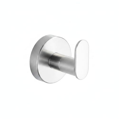 Wall Hook Stainless Steel Adhesive Mount for Bathroom Tile and Glass, Drill-Free Holder for Wet Towels and Robes (1 Piece) - size: 1.93 x 1.97 x 1.61 in