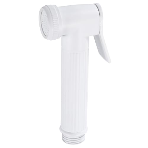 uxcell Handheld Bidet Sprayer for Toilet, Metal Bathroom Sprayer Kit Adjustable Water Pressure Control for Kitchen Bathroom Toilet Flushing Washing, White - color: White