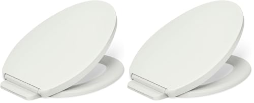KOHLER K-26801-NY Impro ReadyLatch Quiet Close Elongated Toilet Seat, Dune, Grip-Tight Hardware, Quiet-close Lid Prevents Slamming (Pack of 2) - color: Dune, size: Elongated (Pack of 2)
