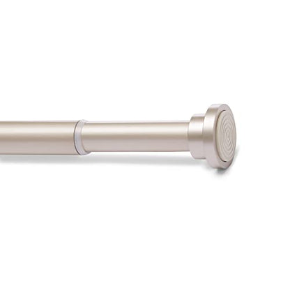 Amazon Basics No Drill Adjustable Indoor Outdoor Tension Curtain Rod, 54-90" Length, Nickel