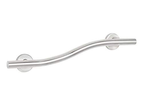 Seachrome 24 inch Bathroom Wave Grab Bar Polished Finish - color: Polished, size: 24