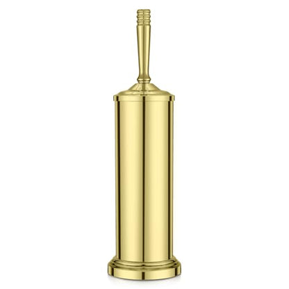 Gold Toilet Brush and Holder Set，Toilet Bowl Brush and Holder | Heavy Duty Toilet Brush for Bathroom, Stainless Steel Toilet Cleaner Brush,Deep Cleaning,Space Saving,Covered Brush - color: Gold01