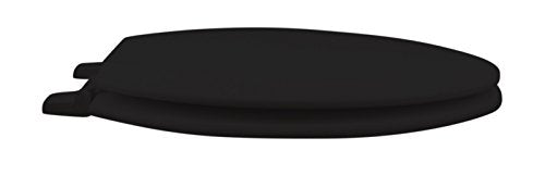 1F1E7-90 Premium Molded Wood Elongated Toilet Seat with Slow Close Hinge & OSG, Black - color: Black, style: ELONGATED