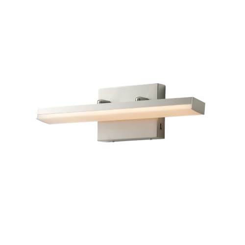 mirrea 16in 5CCT Brushed Nickel LED Vanity Lights for Bathroom Over Mirror | 5 color temperatures,Adjustable light angle,ETL listed,Dimmable,Bathroom lighting fixtures,Eye-friendly,Frosted acrylic shade - color: Brushed Nickel, size: 16-inch