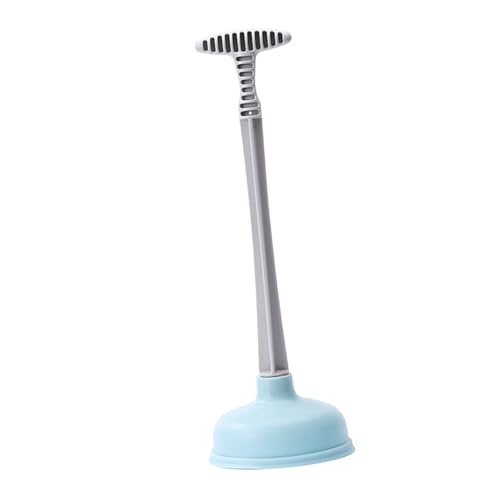 Dioche Old Fashioned Toilet Plunger Powerful Suction Toilet Plunger | Highefficiency Rubber and Plastic Suction Cup | Flushing and Unclogging Various Pipes | A Household (Blue) - color: Blue
