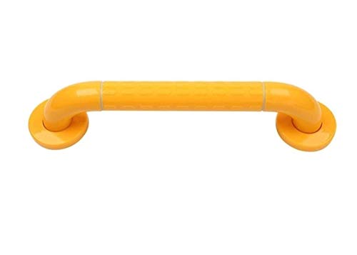 Bathroom Grab Bar Safety Support Rail, Elderly Freestanding Toilet Nylon Bars,Stainless Steel Bar,Children Bathing Handle,Anti-Slip - color: Yellow, size: 50cm