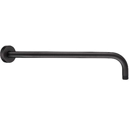 BRIGHT SHOWERS 16-Inch Shower Head Extension Arm with Flange, L Shaped Shower Extender, Extra-Long Stainless Steel Shower Pipe, Oil-Rubbed Bronze - color: Oil Rubbed Bronze, style: L-Shape 16 Inch