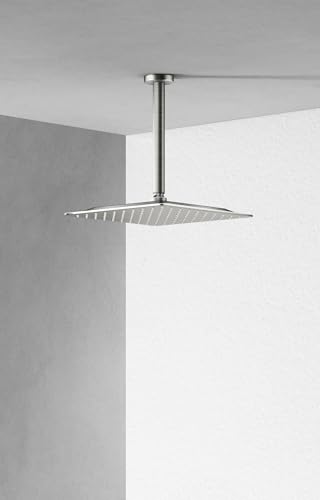 VBFF-Shower Head,rain shower head, 8 inch- Square Shower Head, 1.8 GPM Flow Rate, rainfall showerhead,VBFF07 (Brushed Nickel) - color: Brushed Nickel, size: 8 Inch