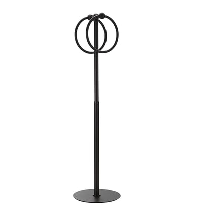 Adjustable Black Towel Rack,Freestanding Bathroom Towel Holder - color: Matte Black