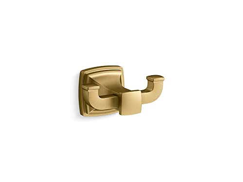 Kohler 27411-2MB Riff® Double Robe Hook, Vibrant Brushed Moderne Brass - color: Vibrant Brushed Moderne Brass, style: Robe Hook