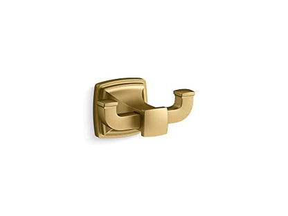 Kohler 27411-2MB Riff® Double Robe Hook, Vibrant Brushed Moderne Brass - color: Vibrant Brushed Moderne Brass, style: Robe Hook