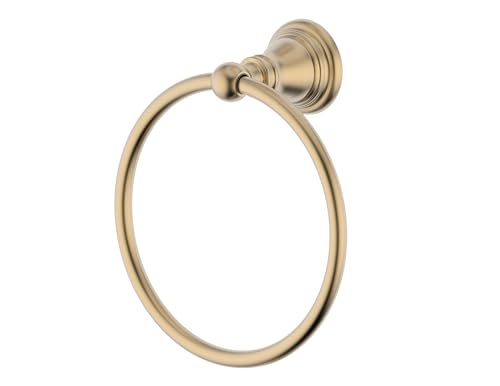 F-0801-BG Bath Towel Ring, Bathroom Hardware Accessories Wall Mounted Towel Holder for Bathroom,Brushed Gold Finished - color: Brushed Gold