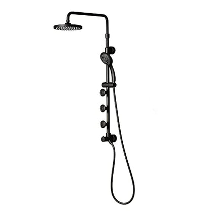 Lanikai Rain Shower Head with Handheld Spray Combo - 1028-MB-1.8GPM, Matte Black - 8" Rain Showerhead with Handheld Sprayer, 3 Spray Jets, 5-Function Rainfall Shower Head with Hose, 1.8 GPM - color: Matte Black, size: 1.8 GPM