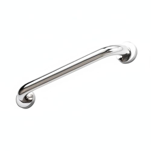 Stainless Steel Bathroom Grab Bar, Silver Textured Grip Handrail for Shower and Bathtub, Durable Wall Mount Rail - size: 12.99 x 0.98 x 2.95 in