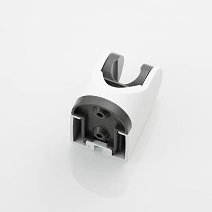 White Shower Bracket Wall Mount Plastic Shower Head Holder for Hand Held, ST01W - style: White
