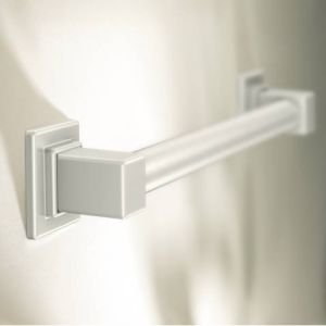 Moen YG8824CH Bathroom Safety 24-Inch Stainless Steel Modern Bathroom Grab Bar, Chrome - color: Chrome, size: 24 Inch