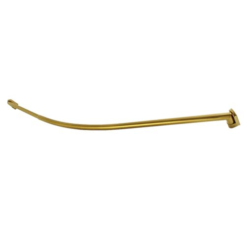 Kingston CC6727 Single Curved Shower Curtain Rod, Brushed Brass