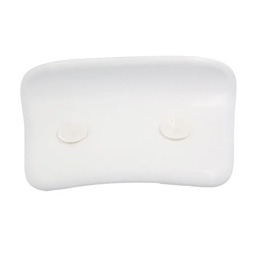 VICASKY PU Bath Pillow with Strong Suction Cups for Neck and Back Support Durable Soft Sponge Bathtub Cushion for and Home