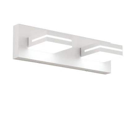 SineRise LED Modern Bathroom Vanity Light Fixtures, Modern Acrylic Bathroom Wall Lighting Fixtures Over Mirror, 2-Light, 15.5-Inch, White, 100%-0% White - color: White, 100%-0% White, size: 2-Light, 15.5-Inch