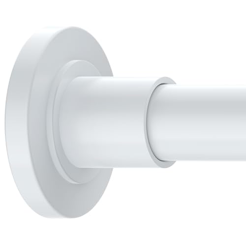GXOACKJ White Shower Curtain Rods - 31-68 Inch Spring Tension Shower Rods for Bathroom, Adjustable, No Drilling, No Rust, Stainless Steel - color: White, size: 31-68