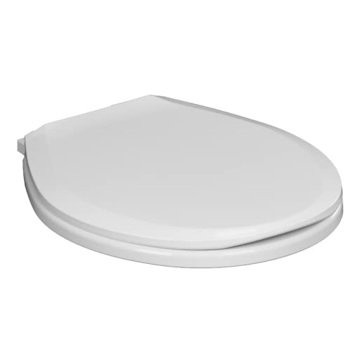 Centoco Round Toilet Seat, Lift & Clean, Slow Close, USA, White | Lift Off, Closed Front, Cover, Plastic, Made in the USA, 3700SCLC-001 - color: White, size: Round, style: Lift and Clean and Slow Close
