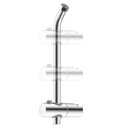 Hibbent Shower Slide Bar with Handheld Shower Head Holder, Stainless Steel Shower Arm Extension Sliding Bar, Height & Angle Adjustment Showerhead Holder, Chrome - color: Chrome