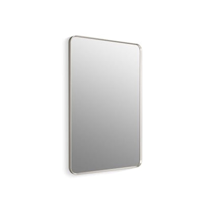 Kohler Essential 30 in. W x 45 in. H Rectangular Framed Wall Mount Bathroom Vanity Mirror in Brushed Nickel - color: Brushed Nickel, size: 45"L x 30"W, style: Rectangle