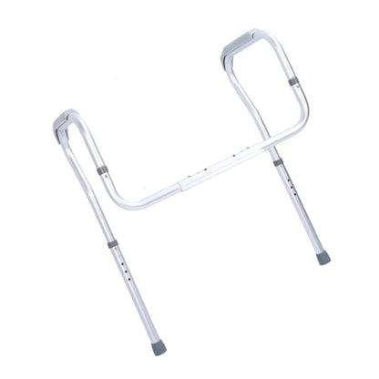 Aramox Bathroom Toilet Guardrail Aluminum Alloy Toilet Safety Frame 5 Level Height and Width Adjustable 220 Lb Support for Elderly Disabled Pregnant Women Recovery Use
