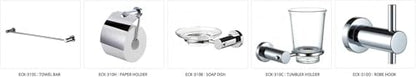 ECKOREA® Polished Chrome Tumbler Holder ECK-310C, Tumbler Included, Durable Zinc Alloy, Wall-Mounted, Screw-in - size: ECK-310C