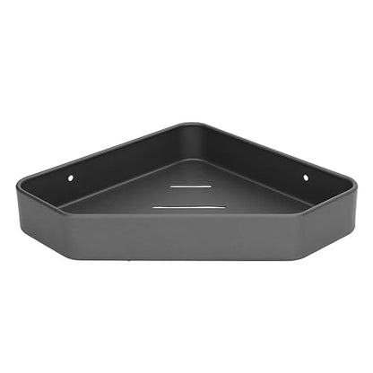 Rustproof Aluminum Corner Shelf | Space Saving Floating Shelf for Bathroom/Kitchen/Balcony | Sturdy Shower Organizer with Easy Installation | Grey Modern Design