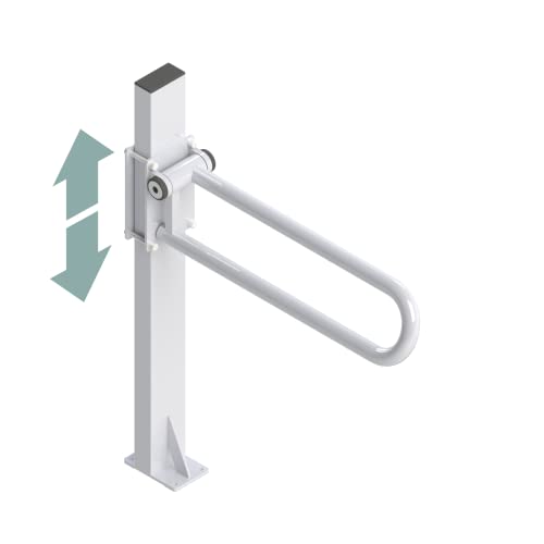 HEALTHCRAFT P.T. Rail Floor Mast, Floor-Mounted Support - White | Freestanding floor mast