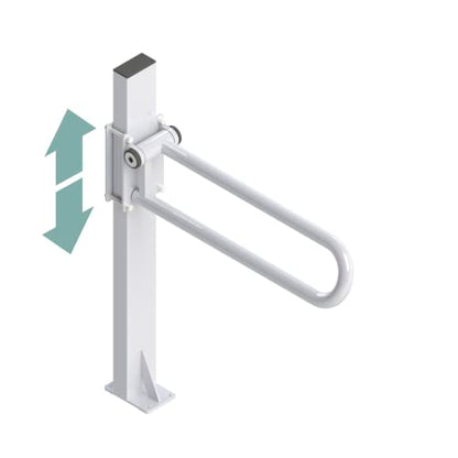 HEALTHCRAFT P.T. Rail Floor Mast, Floor-Mounted Support - White | Freestanding floor mast