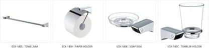 ECKOREA® Polished Chrome Tumbler Holder ECK-180C, Tumbler Included, Durable Zinc Alloy, Wall-Mounted, Screw-in - size: ECK-180C