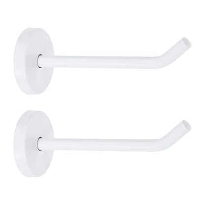 uxcell 2Pcs 4 Inch Coat Hooks, Stainless Steel Long Nose Wall Mount Hook, Robe Towel Hangers with Screws for Livingroom Bathroom Closets and Wardrobe, White - color: White, size: 4 Inch
