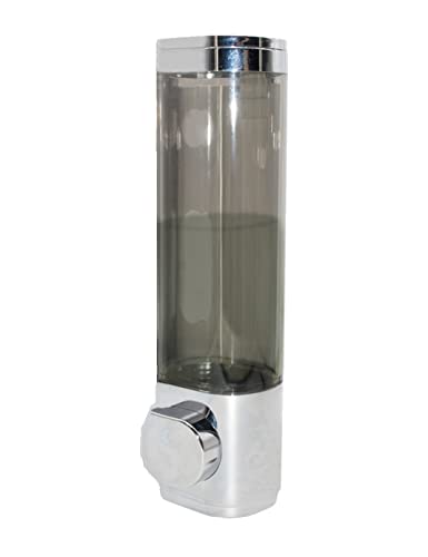 1-Chamber Soap Dispensers Wall Mount,400ml Bathroom Shower Pump Dispenser,Press Manually Lotion Shower Soap Dispenser Usefor Home,Bath,Kitchen,Hotels,Restaurants(Silver) - color: Silver, size: 1 Chamber