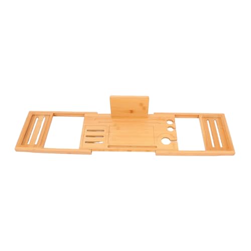 Expandable Bamboo Bathtub Tray Bath Tray for Bathtub Storage Organizer