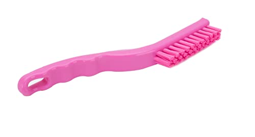 SPARTA Detail Brush Grout Brush, Crevice Brush with Hanging Hole for Bathroom, Kitchens, Countertop, Plastic, 9 Inches, Pink - color: Pink, size: 9 Inches