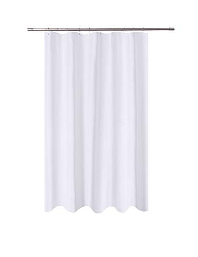 N&Y HOME Fabric Shower Curtain Liner 54 x 78 inches Bath Stall Size, White | Hotel Quality, Bottom Magnets, Machine Washable, Water Repellent, 54x78 Bathroom Curtain with Grommets - color: White, size: 54"W x 78"L (Pack of 1)