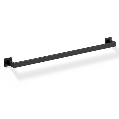 HITSLAM Bath Towel Bar, 30 Inch Towel Rack for Bathroom Wall Mounted, SUS304 Stainless Steel Towel Holder with Hardware Accessories, Matte Black - color: Matte Black, size: 30 Inch (Total Length 31.6 Inch)