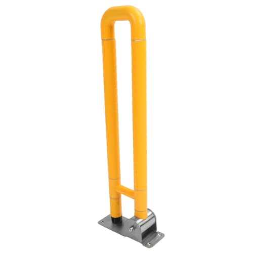 Foldable Toilet Grab Bar Handles, Stainless Steel Flip Up Safety Support Rails, Non Slip Bathroom Seat Assist Bar for Elderly and Disabled, Yellow (Yellow) - color: Yellow