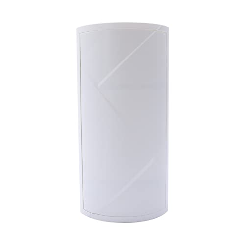 3 Tier Corner Shelf Stand, Cosmetic Skincare Organizer for Bathroom & Vanity, Tabletop Storage Rack Cabinet for Small Space, Waterproof Stand with 360° Rotating Door, 8 x 8 x 23.6 in, White