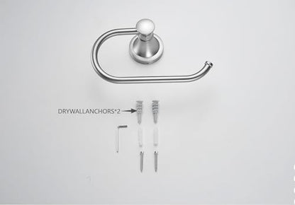Brushed Nickel Toilet Paper Holder - Wall Mounted | Rustproof Bathroom Accessory, Durable Wall Mount Roll Hanger for Toilet Tissue，Rotary Toilet Paper Reel European - color: Brushed Nickel