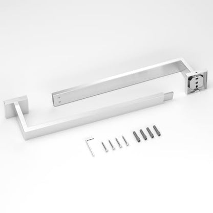 HITSLAM Bath Towel Bar, 24 Inch Towel Rack for Bathroom Wall Mounted, 2-Section Easy Assembly Design, SUS304 Stainless Steel Towel Holder, Brushed Nickel - color: Brushed Nickel, size: 24 Inch (Total Length 25.6 Inch)