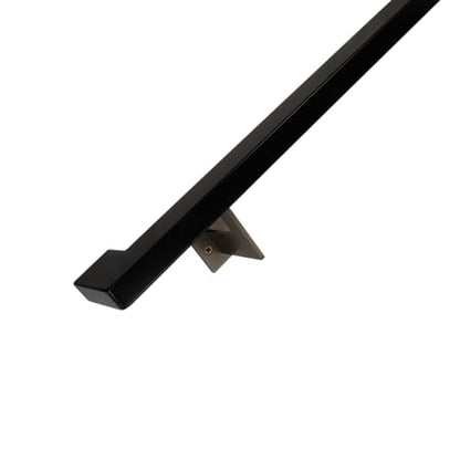 Urban Contemporary Aluminum Complete Handrail Grab Bar Set, Brackets Included, Powder Coated Finish (Bronze/Black, 2 Foot Handrail) - color: Bronze / Black, size: 2 Foot Handrail