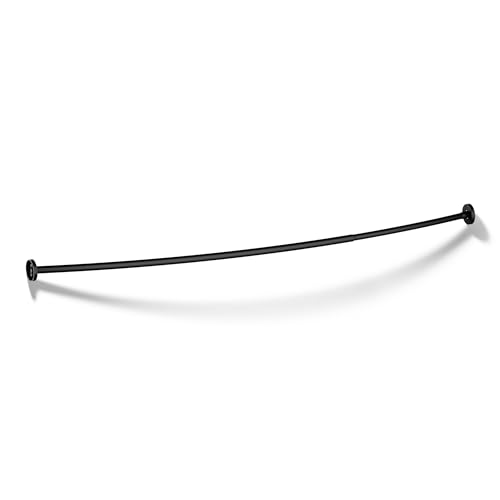 Kohler K-9351-BL Expanse Curved Shower Rod, Contemporary Design, Matte Black - color: Matte Black