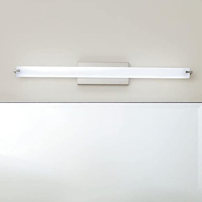 Kichler 11150NILED LED Linear Bath Vanity in Brushed Nickel, 37.25" | LED bath bar with white acrylic diffuser for bathroom mirrors (37.25"), 11150NILED - size: Medium