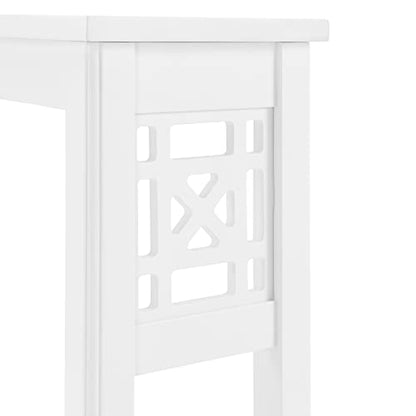 Derby Over-the-Toilet Storage Shelf – 37" Tall Bathroom Space Saver with Fixed Shelf & Open Gridwork Design – Modern Freestanding Organizer for Toiletries & Towels by Alaterre Furniture (White) - size: 37-Inch Tall